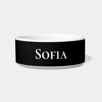 Ceramic dog bowl with customizable dog's name