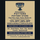 Ceramic Goblet, Pottery Store, Potters Advertising Flyer<br><div class="desc">Ceramic Goblet,  Pottery Store,  Potters Advertising Flyers By The Business Card Store.</div>