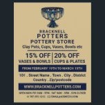 Ceramic Goblet, Pottery Store, Potters Advertising Flyer<br><div class="desc">Ceramic Goblet,  Pottery Store,  Potters Advertising Flyers By The Business Card Store.</div>