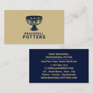 Ceramic Goblet, Pottery Store, Potters Business Card
