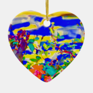 ceramic heart tree decoration