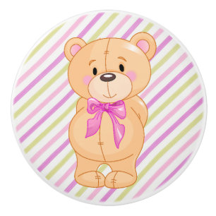Ceramic Knob/Bear and Stripes Knob