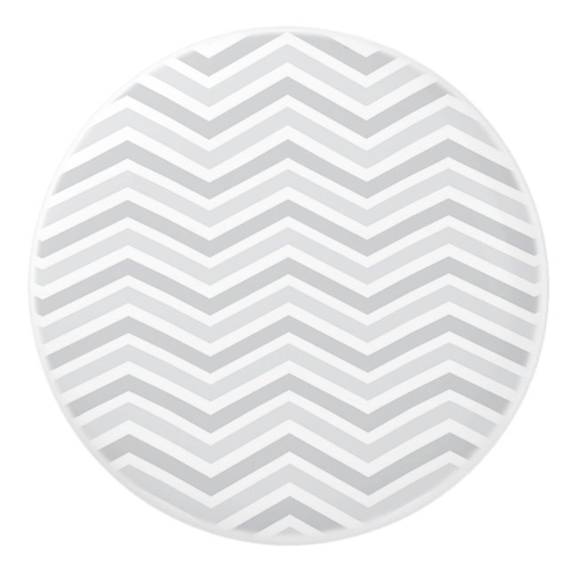 Ceramic Knob/Grey Chevron Ceramic Knob (Front)