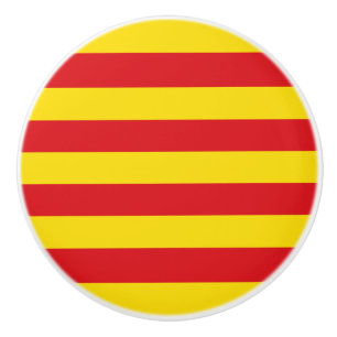 Ceramic knob pull with flag of Catalonia