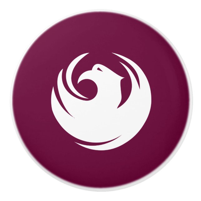 Ceramic knob pull with flag of Phoenix City (Front)