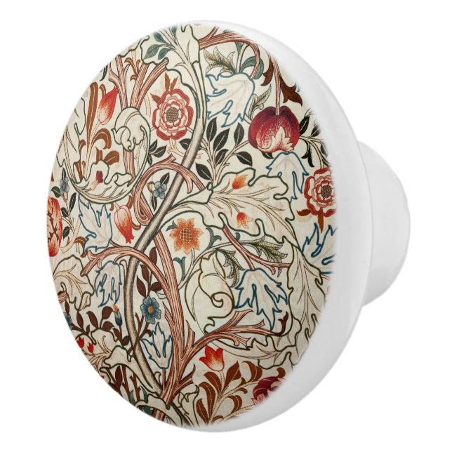 Ceramic knob William Morris art  (Right)