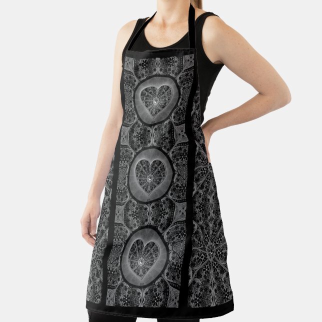 Ceramic Lace Black Apron (Insitu)