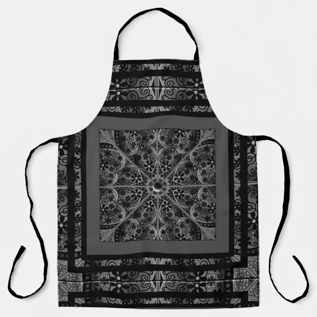 Ceramic Lace Black Apron (Front)