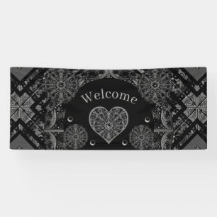 Ceramic Lace Black Banner