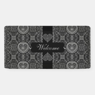 Ceramic Lace Black Banner