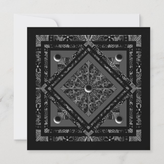 Ceramic Lace Black blank card (Front)
