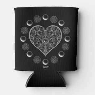 Ceramic Lace Black Can Cooler