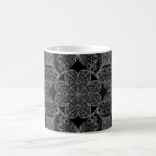 Ceramic lace Black Coffee Mug (Center)