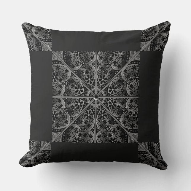 Ceramic Lace Black Cushion (Front)