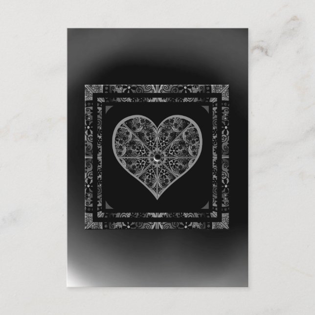 Ceramic Lace Black Enclosure Card (Front)