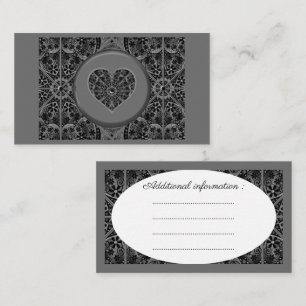 Ceramic lace Black Enclosure Card