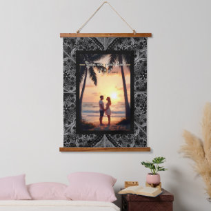 Ceramic Lace Black Hanging Tapestry