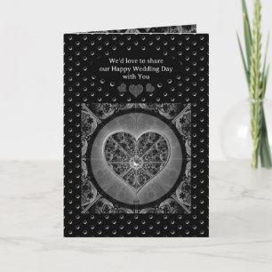 Ceramic Lace Black Invitation