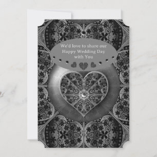 Ceramic Lace Black Invitation