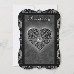 Ceramic Lace Black Invitation