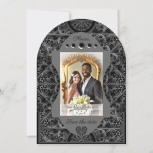 Ceramic lace Black Invitation