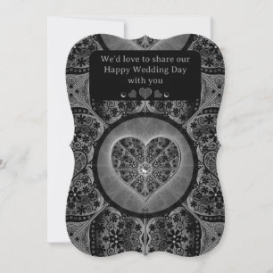 Ceramic Lace Black Invitation
