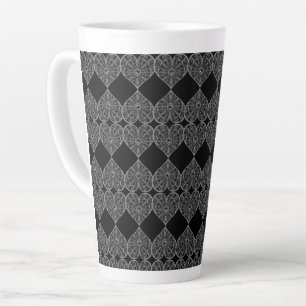 Ceramic Lace Black Latte Mug