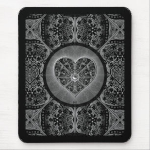 Ceramic Lace Black Mouse Mat