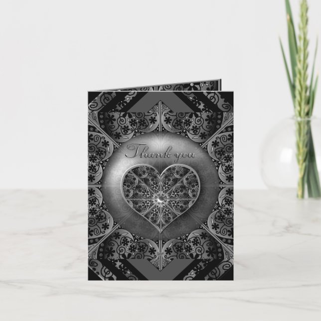 Ceramic Lace Black Note Card (Front)