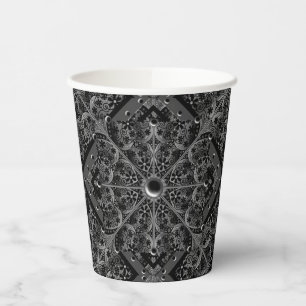 Ceramic Lace Black Paper Cups