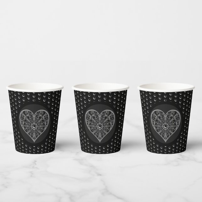 Ceramic Lace Black Paper Cups (Multi)