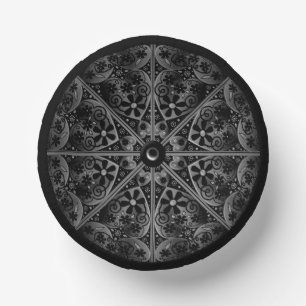 Ceramic Lace Black Paper Plate