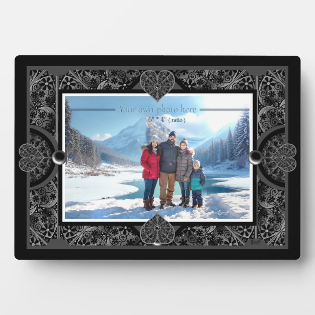 Ceramic lace Black Plaque (Front)