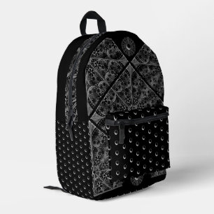 Ceramic Lace Black Printed Backpack