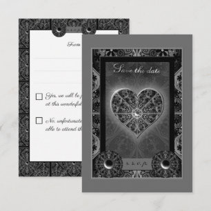 Ceramic lace Black RSVP Card