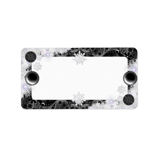 Ceramic lace Black & snowflake Label (Front)