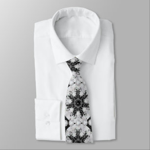 Ceramic lace black & snowflake tie