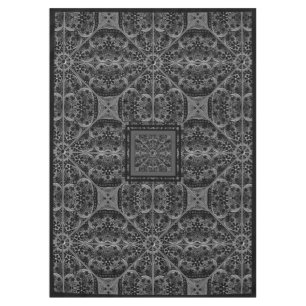 Ceramic Lace Black Tablecloth