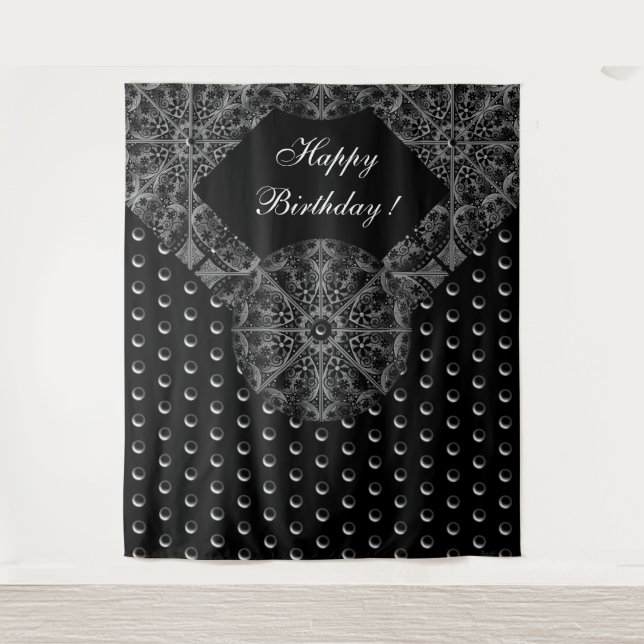 Ceramic Lace Black Tapestry (Front)