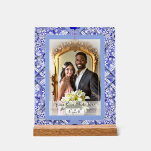 Ceramic lace Blue of greece Acrylic Sign