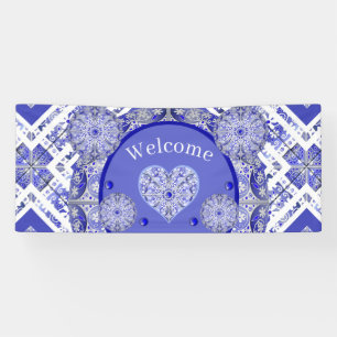 Ceramic Lace Blue of Greece Banner