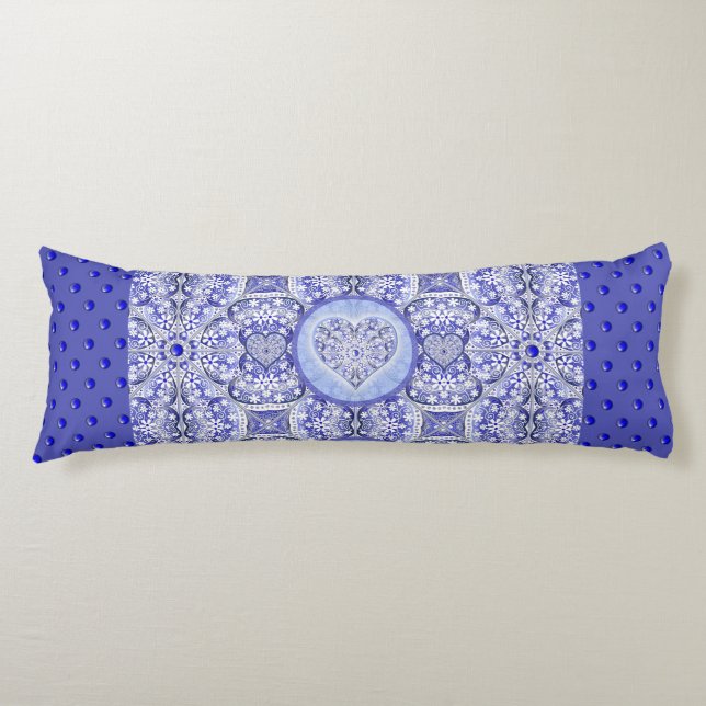 Ceramic Lace Blue of Greece Body Cushion (Front)