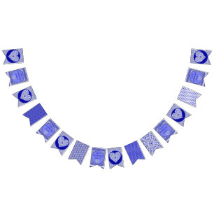 Ceramic Lace Blue of Greece Bunting