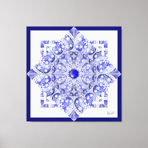 Ceramic Lace Blue of Greece Canvas Print