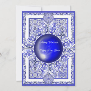 Ceramic lace Blue of Greece Card