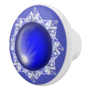 Ceramic lace Blue of Greece Ceramic Knob