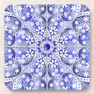 Ceramic Lace Blue of Greece Coaster