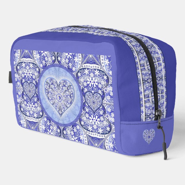Ceramic lace Blue of Greece Dopp Kit (Right Corner)