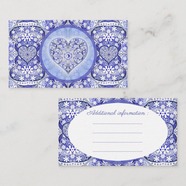 Ceramic lace Blue of Greece Enclosure Card (Front/Back)