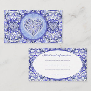 Ceramic lace Blue of Greece Enclosure Card
